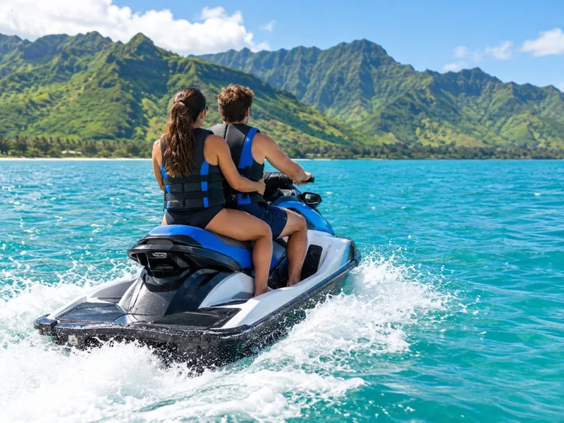 Avventura in moto d'acqua in tandem a Maunalua Bay